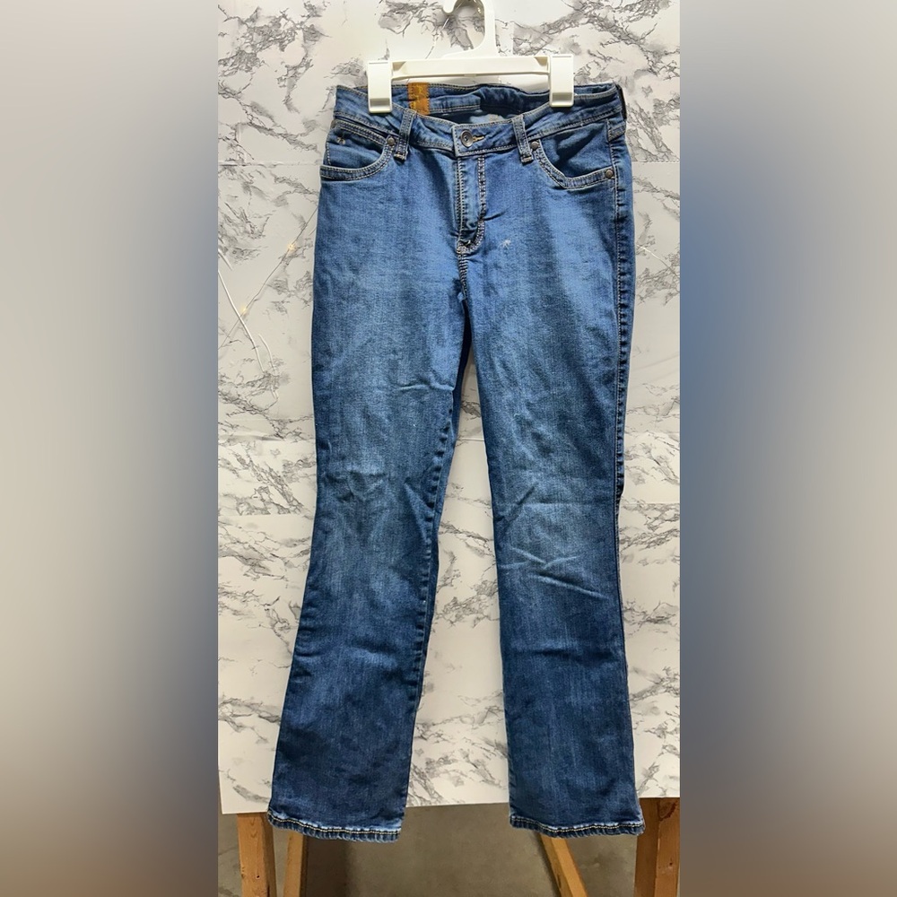 Balmain Blue Denim Jeans with Tan Accents